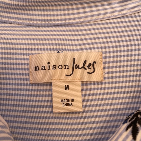 Maison Jules blue flower detailed blouse - Picture 3 of 4